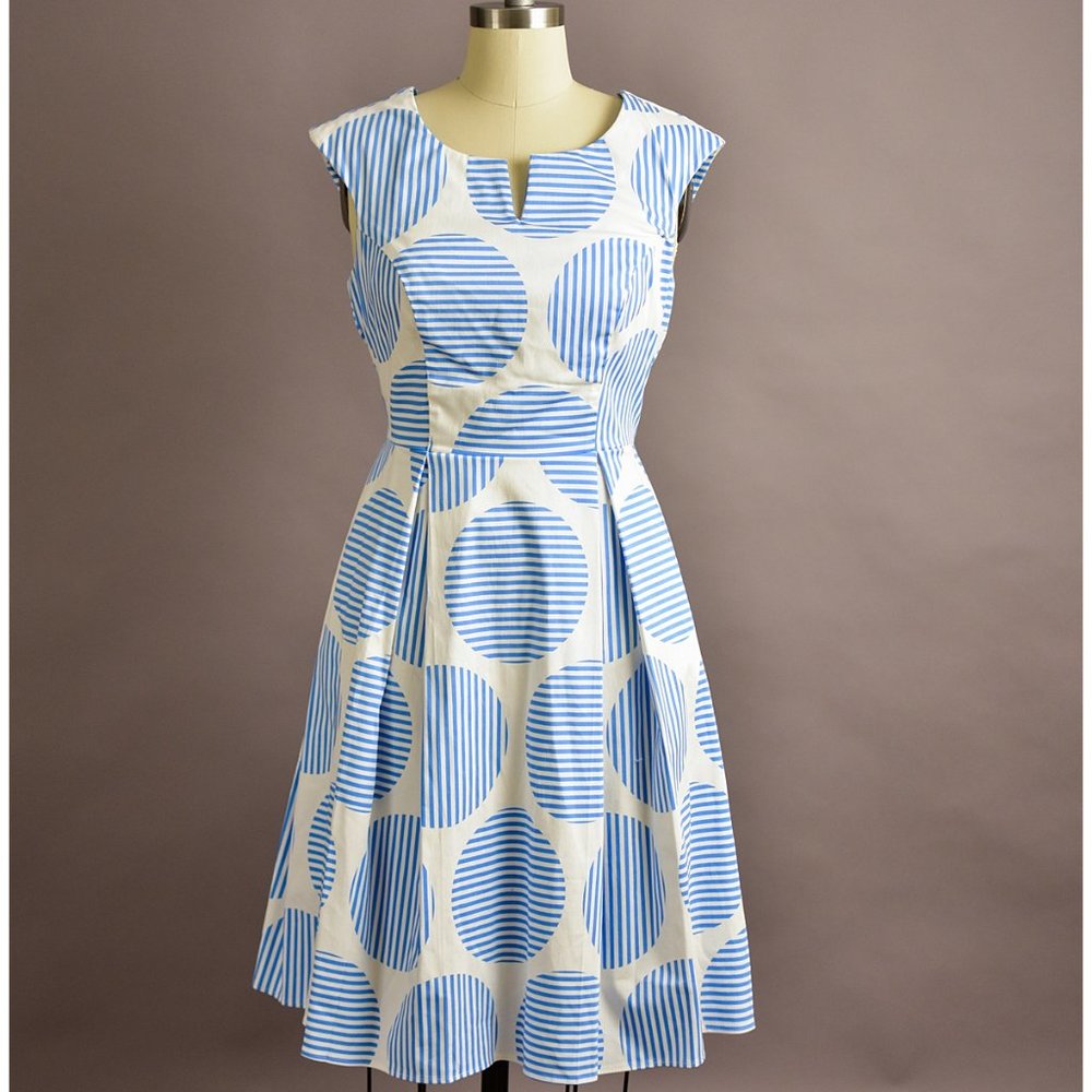 Eva Rose blue dot dress - M